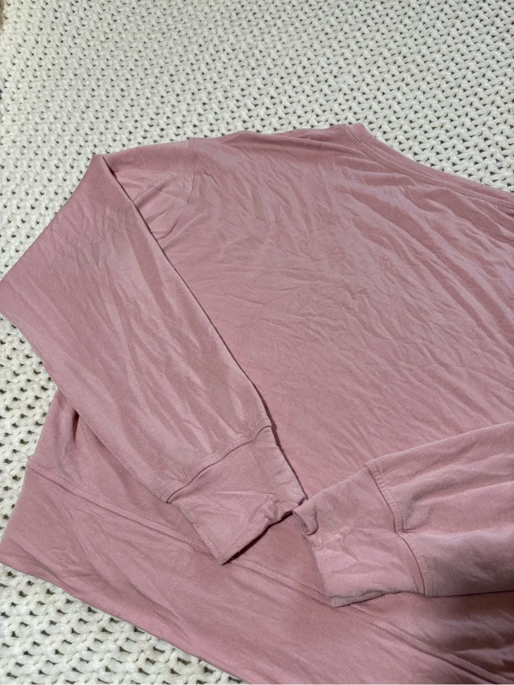 lululemon BeCalm scoop neck pullover in pink haze size small